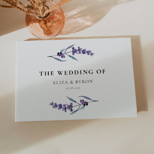 Livre D'or Élégant mariage de lavande fleurie