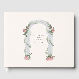 Livre D'or Élégant Mariage Floral Colonne Jardin Mariage