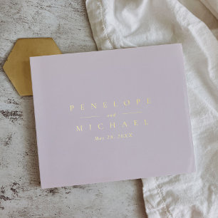 Livre D'or Élégant Mariage Lavande de monogramme à huile d'or