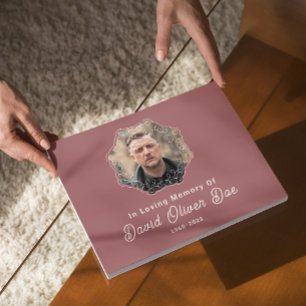 Livre D'or Élégant Mémorial de Funérailles Minimaliste Classi