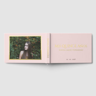Livre D'or Elégant moderne Blush Photo Quinceañera