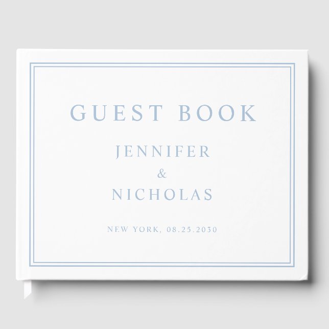 Livre D'or Elegant Powder Blue Wedding (Recto)