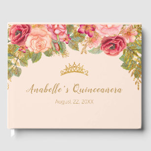 Livre D'or Elégant Rose et Gold Crown