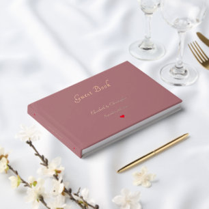 Livre D'or Élégant Rose Gold Mariages Anniversaire Keepsar