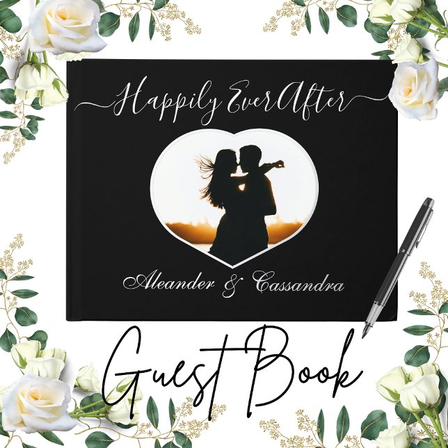 Livre D'or Elégant Rose moderne photo Gold Silver Mariage (Créateur téléchargé)