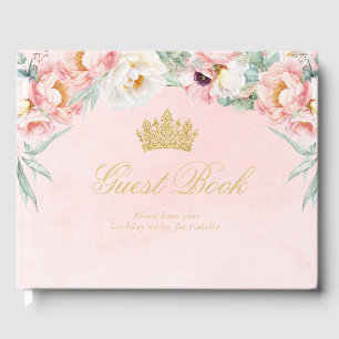 Livre D'or Elégant rose & or Floral Quinceañera