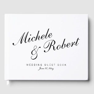 Livre D'or Élégant Script Simple Basique Nettoyant Blanc Clas