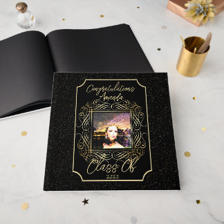 Livre D'or Elegant Scroll + Gold Dots Congratulation Class of