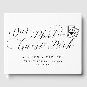 Livre D'or Élégante Calligraphie Script Mariage Pictures