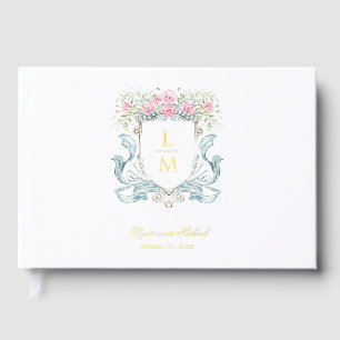 Livre D'or Élégante crête Rose avec mâchoire Mariage de mon