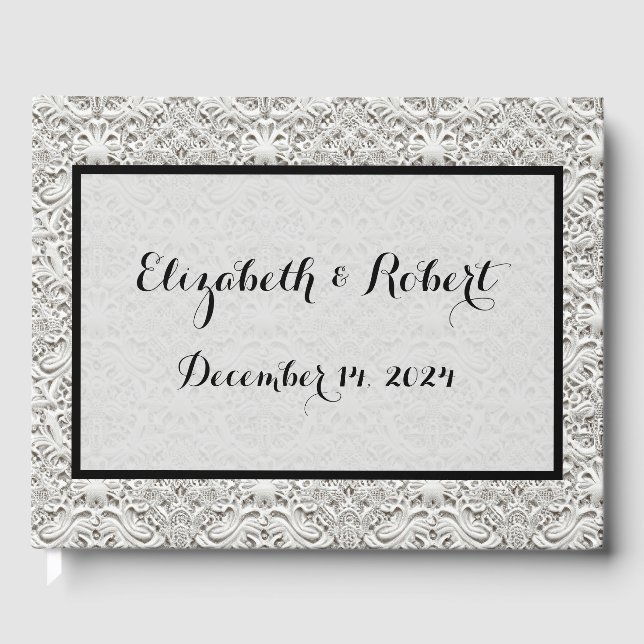 Livre D'or Elégante dentelle Vintage (Recto)