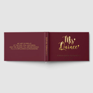Livre D'or Elégante Quinceañera de Bourgogne moderne