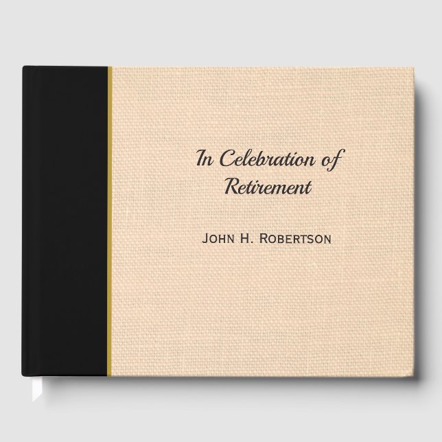 Livre D'or Élégante retraite professionnelle Faux Tweed (Recto)