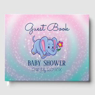 Livre D'or Eléphant bleu bébé