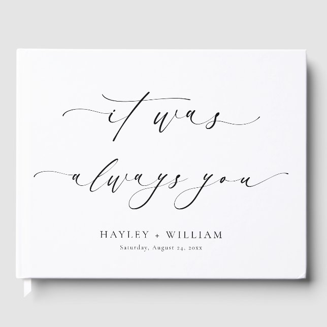 Livre D'or Ellesmere C'Était Toujours Toi Mariage (Recto)