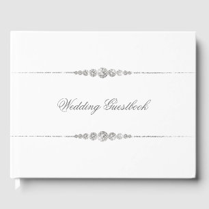 Livre D'or Embellissement Diamant Sur Mariage Blanc