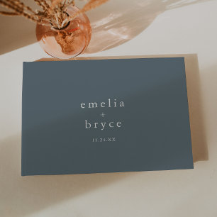Livre D'or EMELIA Hiver Minimaliste Simple Dusty Mariage bleu