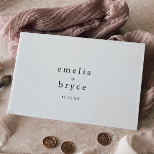 Livre D'or EMELIA Simple Moderne Boho Chic Minimaliste Mariag