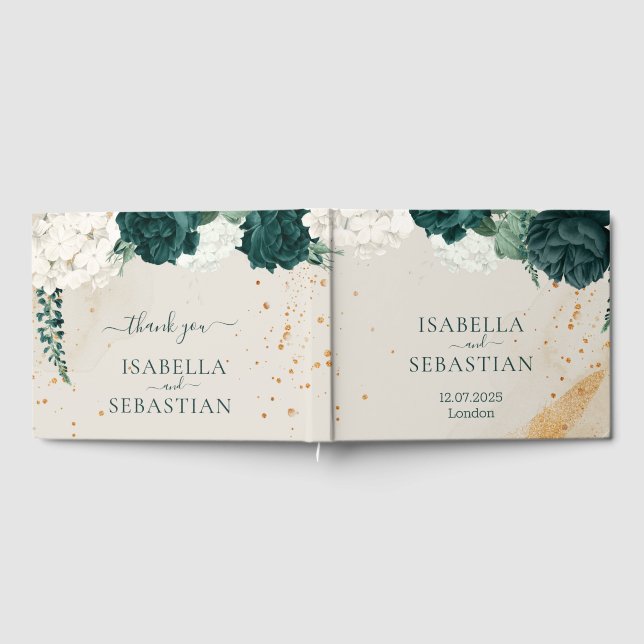 Livre D'or Emerald Foliage Blush Rose Wedding (Complet)