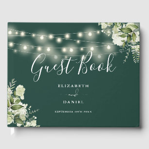 Livre D'or Emerald Greenery String Mariage
