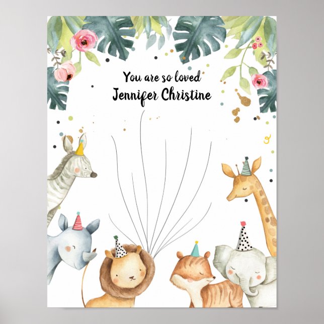 Livre d'or empreintes digitales fille animaux de s (Devant)