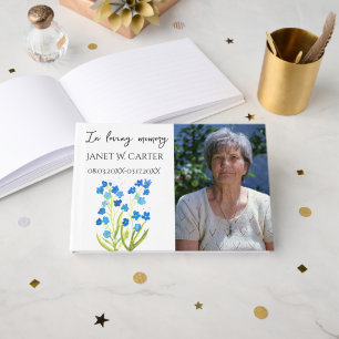 Livre D'or En Mémoire Affectueuse Fleurs Funéraires Forget Me