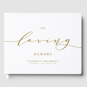 Livre D'or En Mémoire d'amour Dainty Script Funérailles