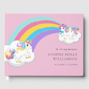 Livre D'or en mémoire d'amour funérailles d'enfants roses