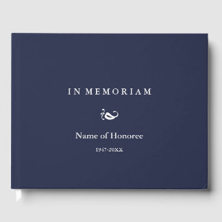 Livre D'or En Memoriam Elegant Memorial Guest Book