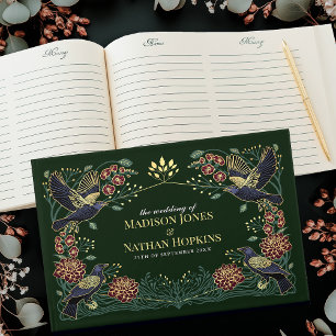 Livre D'or Enchanted Gothique Raven Dahlia Snapdragon Mariage