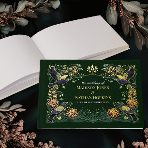 Livre D'or Enchanted Gothique Raven Dahlia Snapdragon Mariage