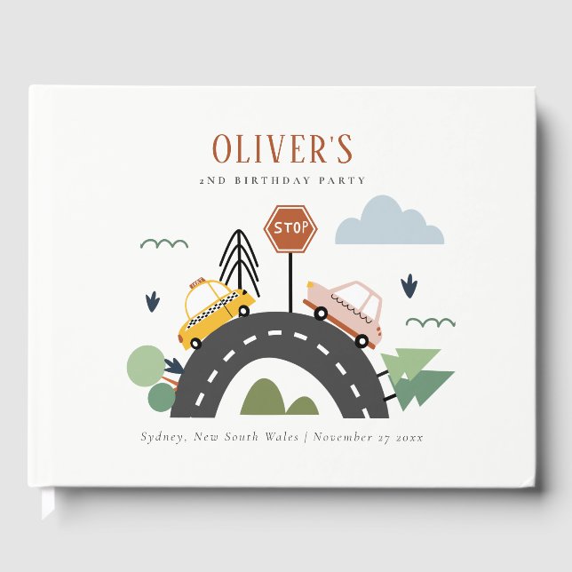 Livre D'or Enfants mignons Véhicule Urbain Voiture Route N'im (Recto)