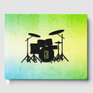 Livre D'or Ensemble de tambour monogramme vert
