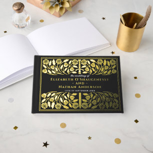 Livre D'or Épée Médiévale Royale de Fantaisie Noire pour Mari