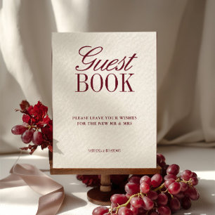 Livre d'or et pancarte de table de mariage Ivoire