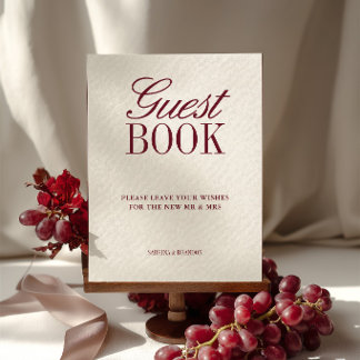 Livre d'or et pancarte de table de mariage Ivoire