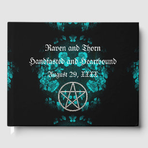 Livre D'or Eternal Handfast/Mariage Pentacle Turquoise Ste