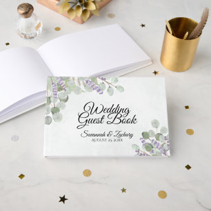 Livre D'or Eucalyptus & Lavender Elegant Boho Chic Mariage