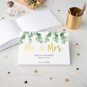 Livre D'or Eucalyptus Mariage M. et Mme Elegant
