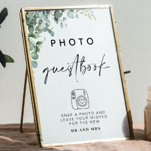 Livre d'or Eucalyptus Photo Panneau Mariage mode