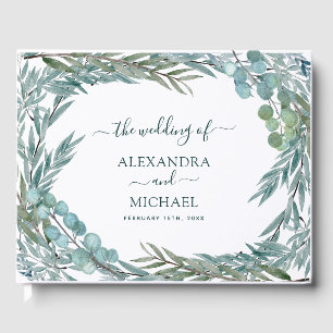 Livre D'or Eucalyptus Verdure Aquarelle Mariage botanique