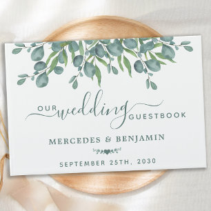 Livre D'or Eucalyptus Verdure Mariage de feuillage moderne