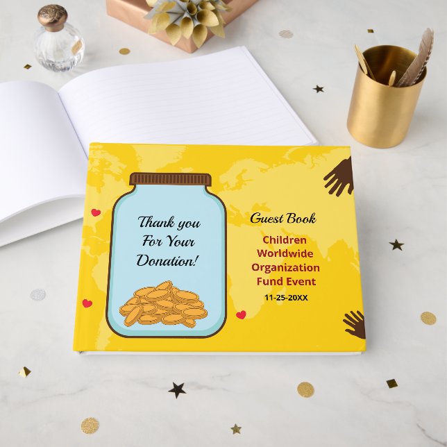 Livre D'or Événement Entreprise Merci Personnalisé (Recto ouvert)