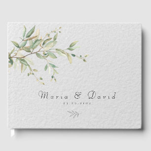 Livre D'or Faire invitation de mariage botanique Elegant Gree