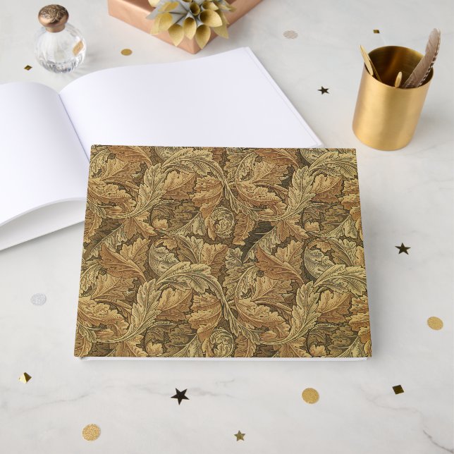 Livre D'or Faire part de mariage à l'ancienne avec des feuill (Recto ouvert)