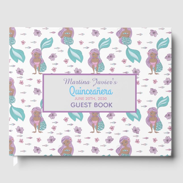 Livre D'or Fairy Tale Mermaid Quinceañera 15e anniversaire (Recto)