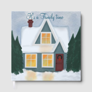 Livre d'or familial avec illustration de maison hi