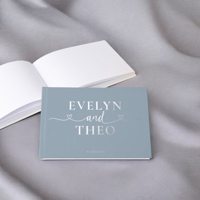 Livre D'or Fancy Calligraphy Heart Blush Sage Green (Créateur téléchargé)