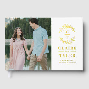 Livre d'or Fancy Initials Foil Mariage