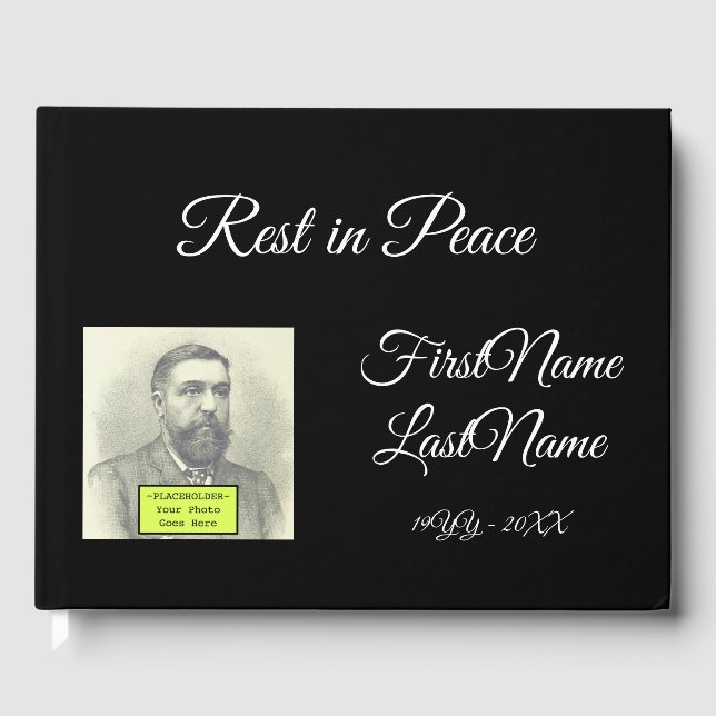 Livre D'or Fancy, Respectable Funeral/Memorial Guest Book (Recto)